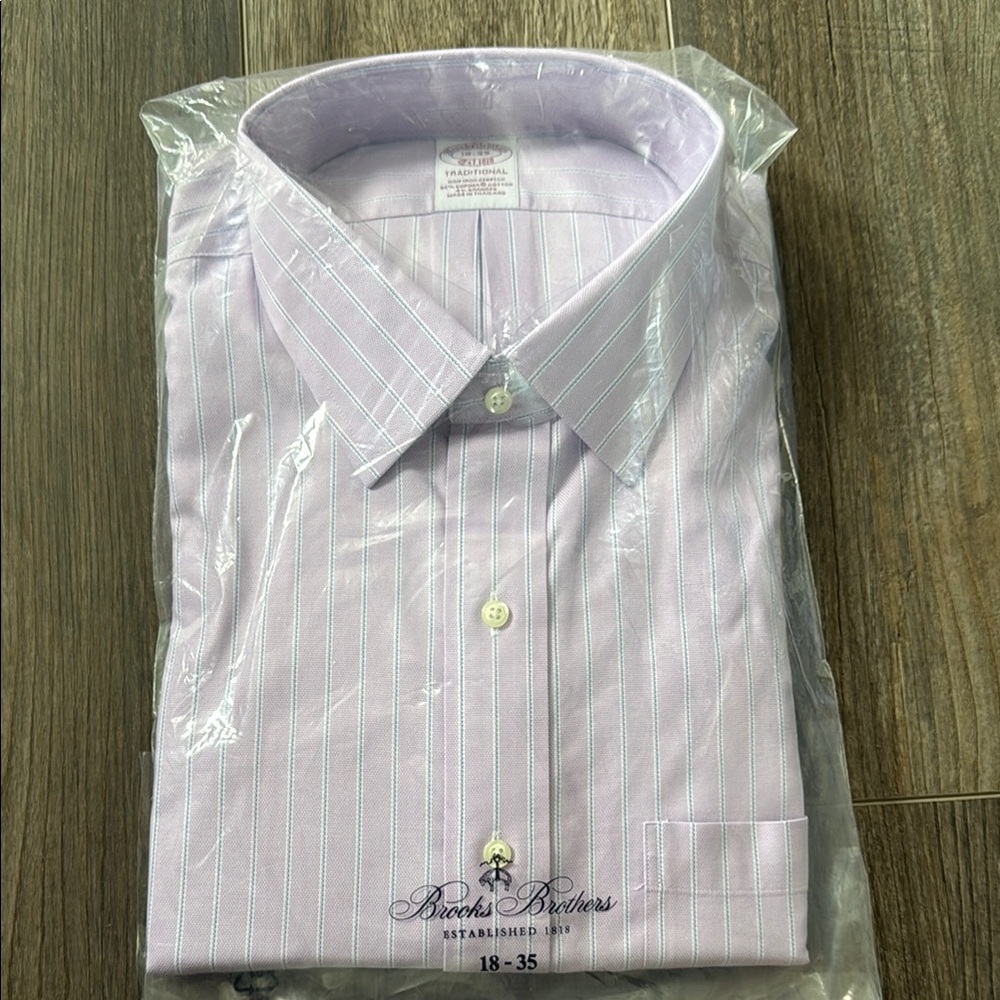 Brooks Brothers Purple Dress Shirt Classic Style